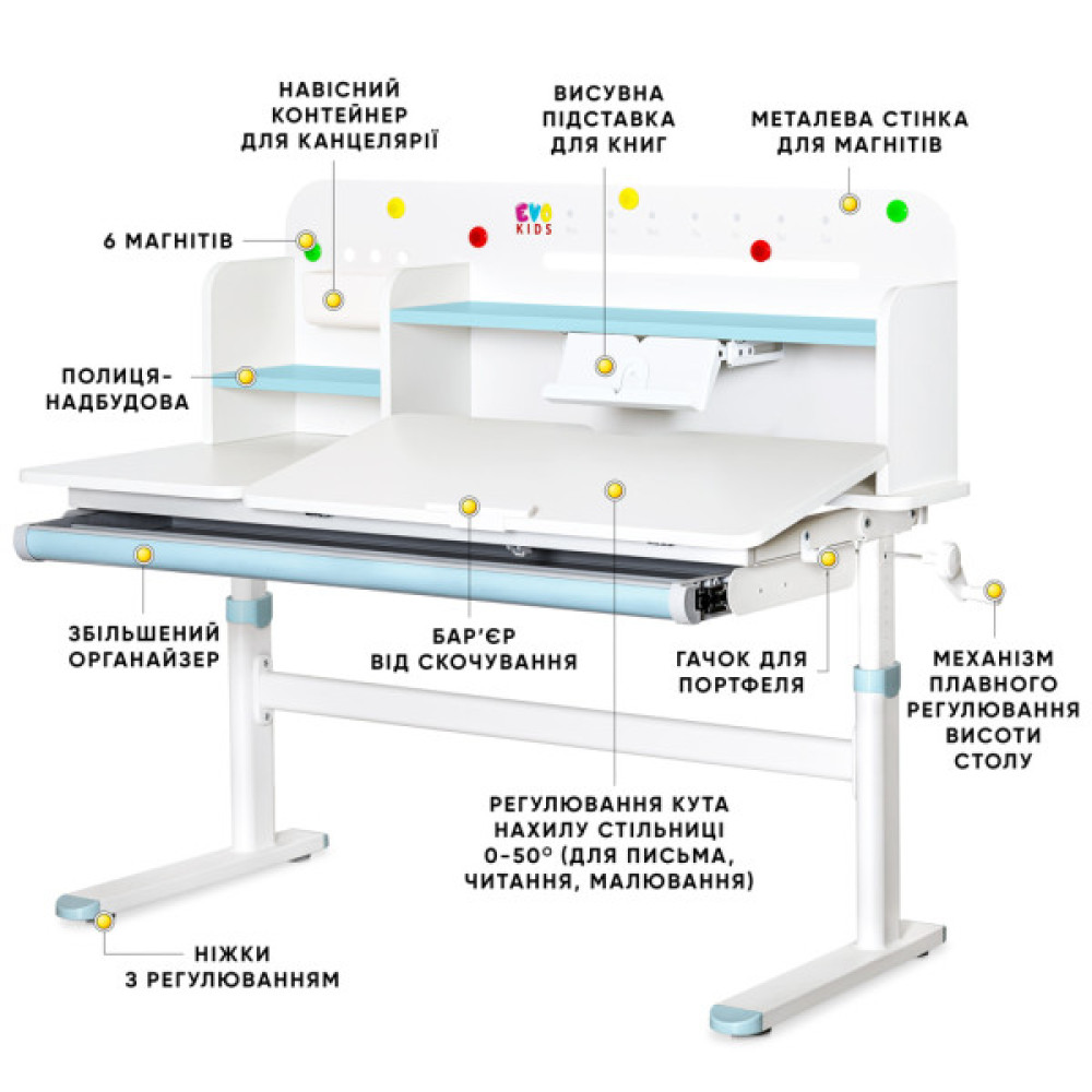 Парта Evo-kids Blue (TH-360 WG/BL)