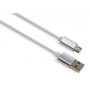 Дата кабель USB 2.0 AM to Micro 5P 1m LED silver Vinga (VCPDCMLED1S) Дата кабель USB 2.0 AM to Micro 5P 1m LED silver Vinga (VCPDCMLED1S)