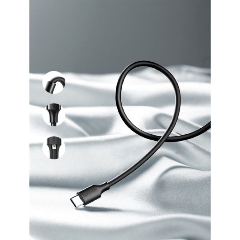 Дата кабель USB 2.0 AM to USB-C 3.0m 3.0A 18W US287 Black Ugreen (60826)