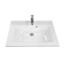 Раковина, умивальник Adamant QUANTO, штучний камінь, прямокут., з отвором для змішувача, з отвором для переливу, 700х447х140мм, накладний, білий