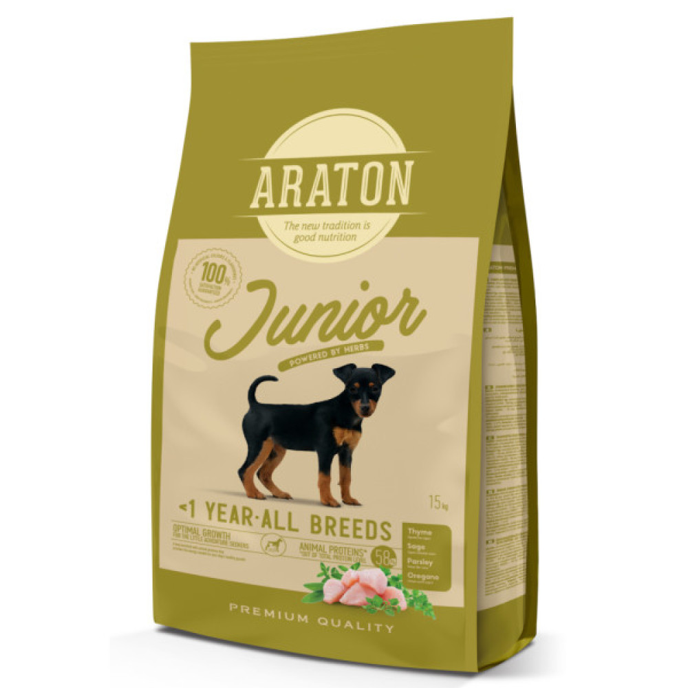 Сухий корм для собак ARATON Junior All Breeds 15 кг (ART47469)