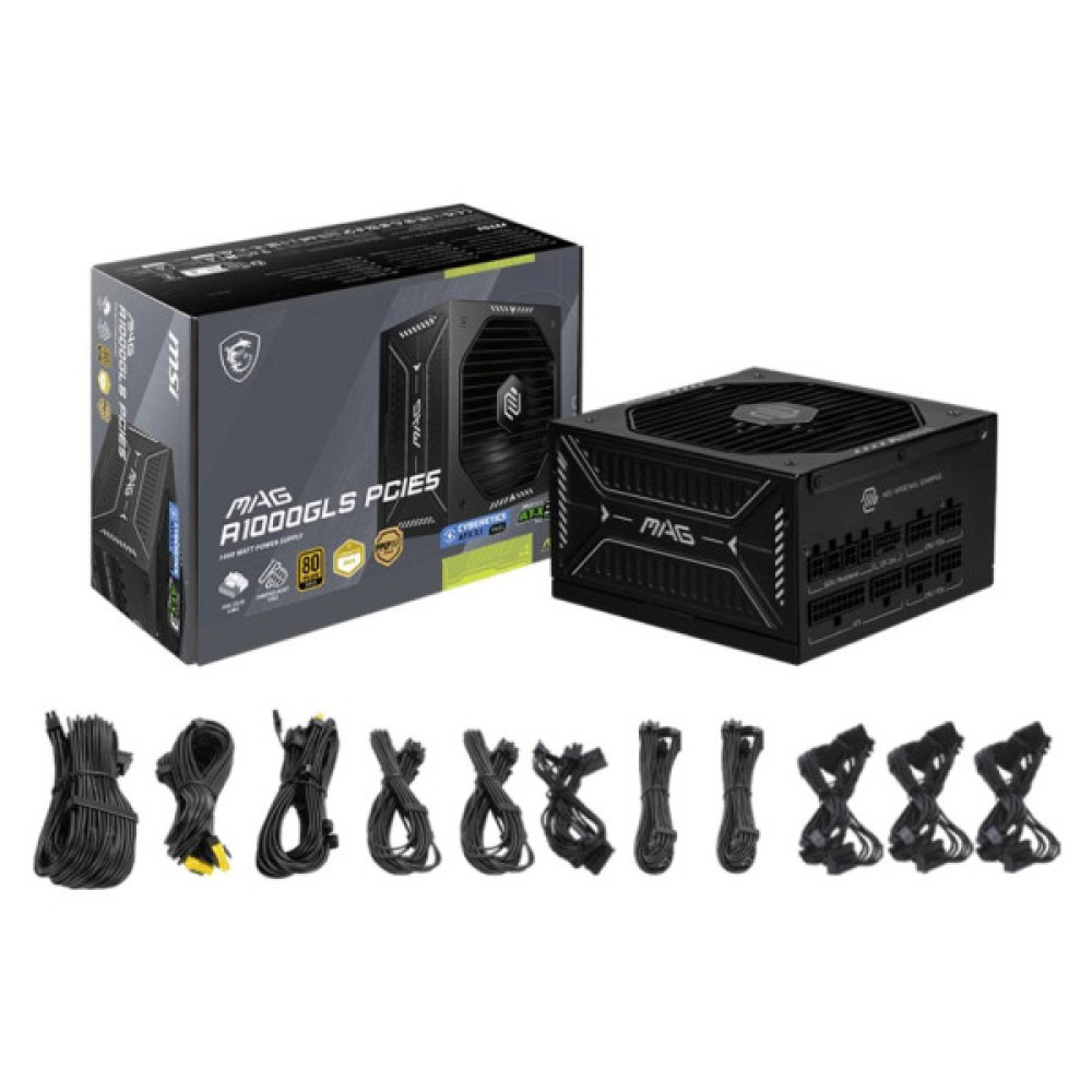 Блок живлення MSI 1000W MAG A1000GLS PCIE5 (MAG A1000GLS PCIE5)
