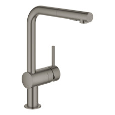 Змішувач для кухні Grohe Minta, довж.виливу - 223мм, поворотний/витяжний, 1важіль, матовий графіт