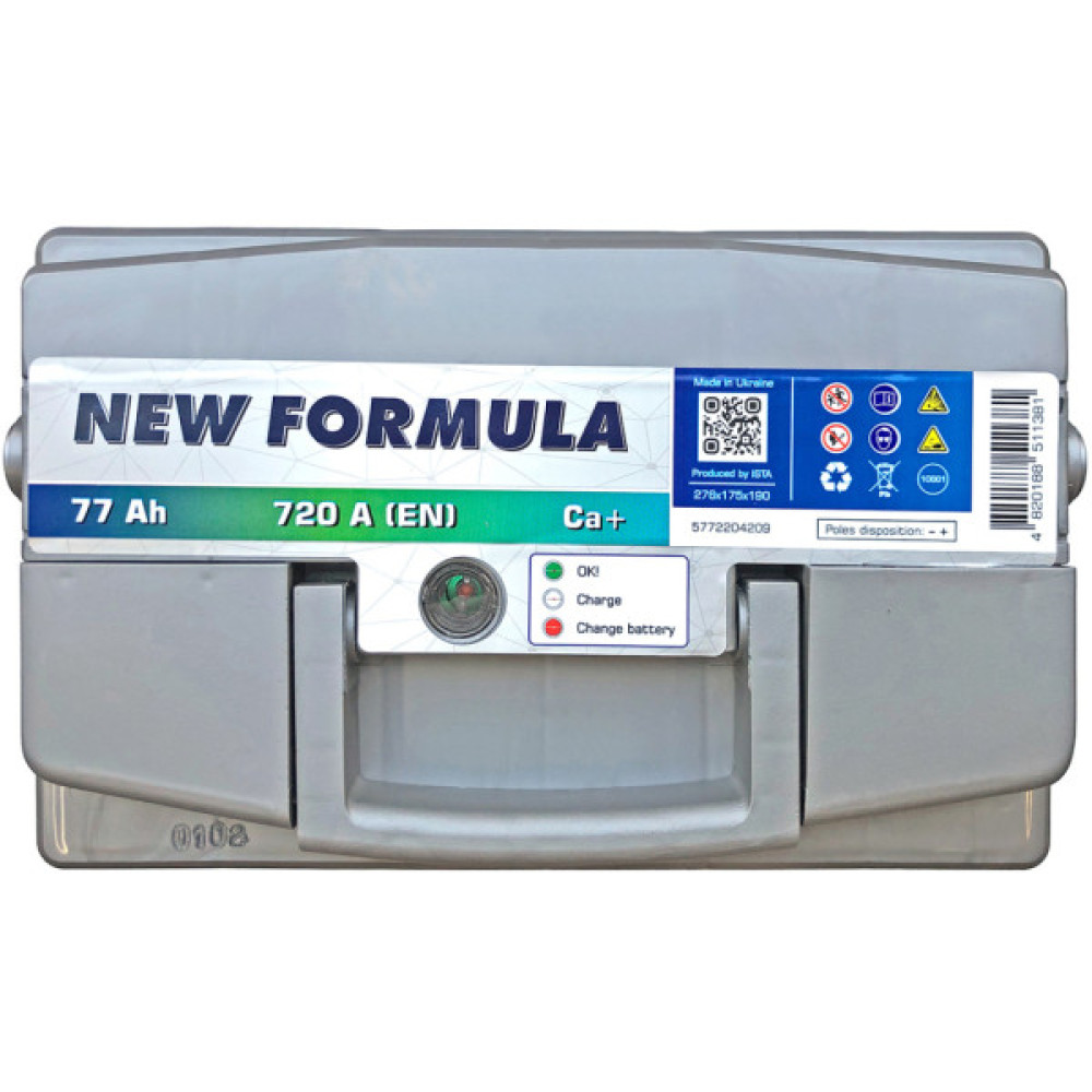 Акумулятор автомобільний NEW FORMULA 77Ah Ев (-/+) 720EN (5772204209)