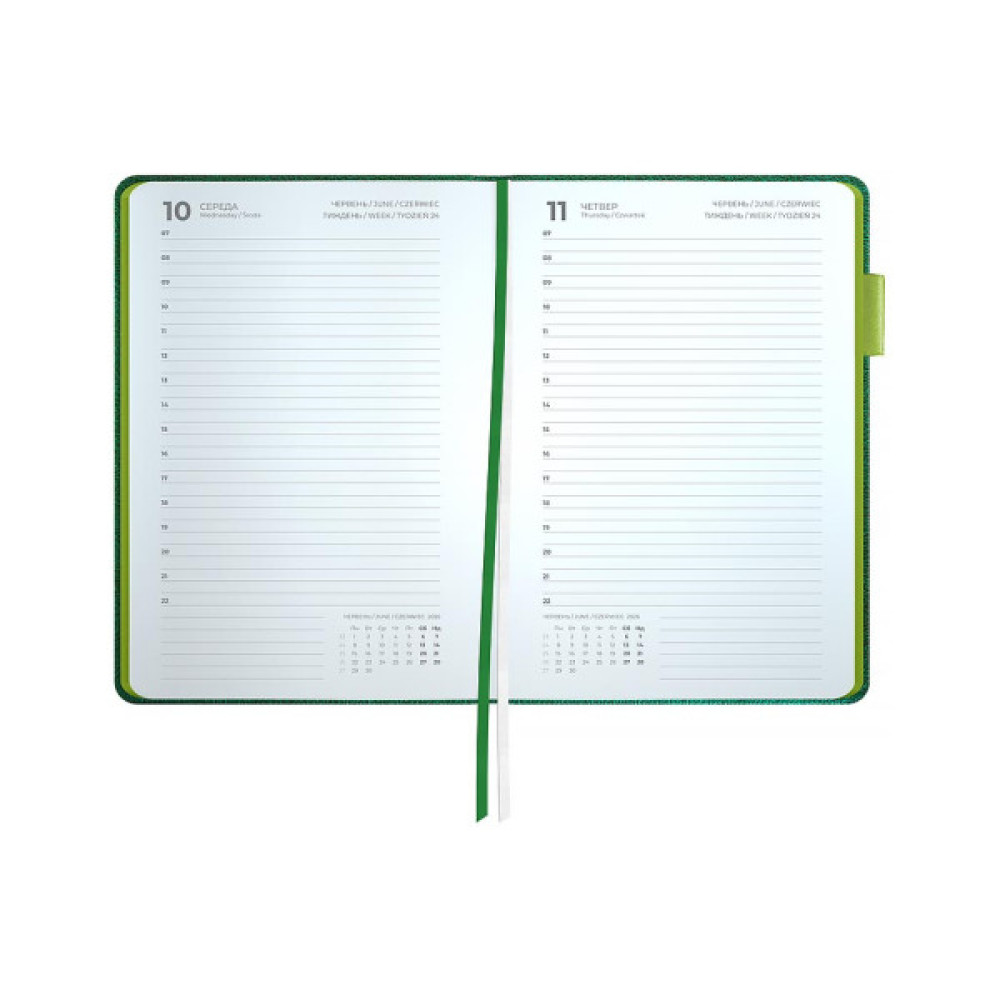 Тижневик Axent датований 2026 Partner Soft Muse, 145х210, зелений (8827-26-2-A)