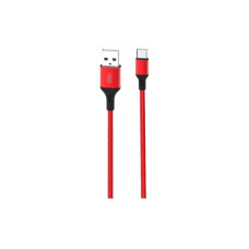 Дата кабель USB 2.0 AM to USB-C 1.0m braided NB143 red XO (6920680870691) Дата кабель USB 2.0 AM to USB-C 1.0m braided NB143 red XO (6920680870691)
