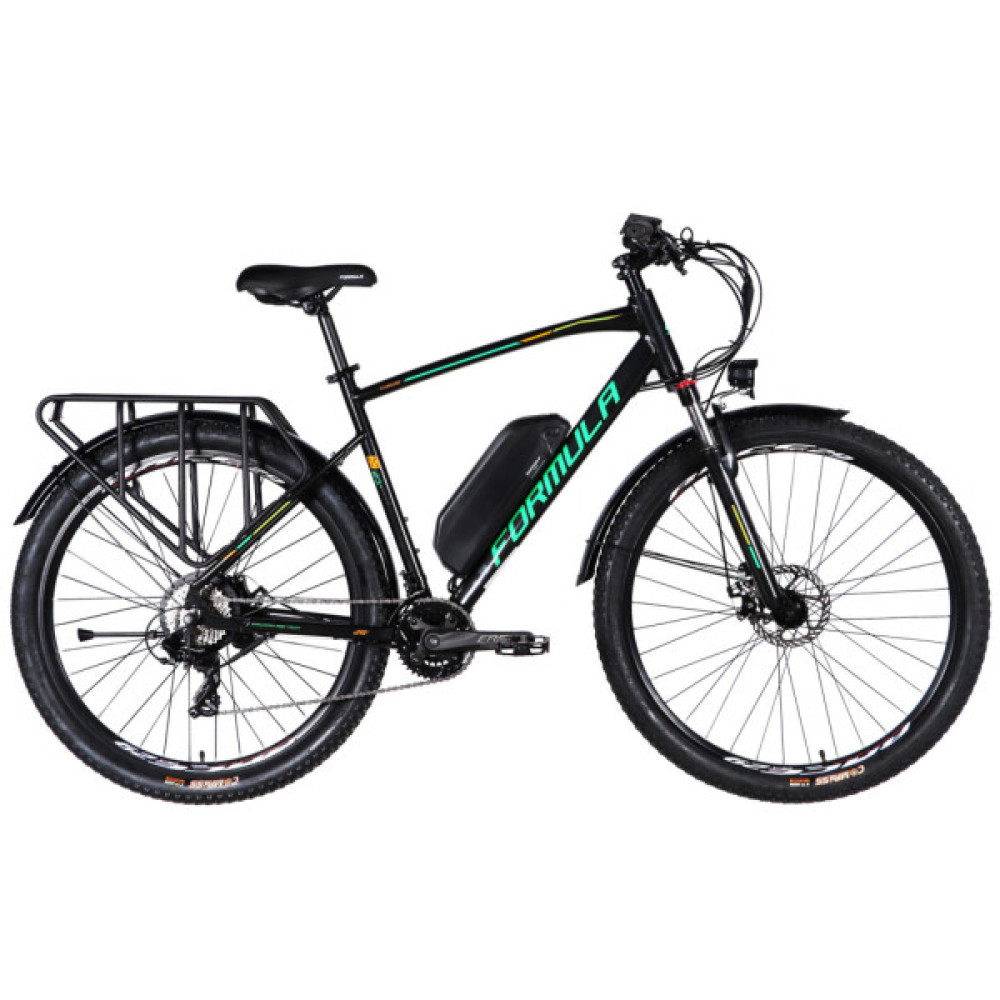 Електровелосипед Formula eCURSOR MAN AM DD 29" 21" 48B 13А*г 500Вт 2026 чорно-зелений (ELB-FR-29-246)