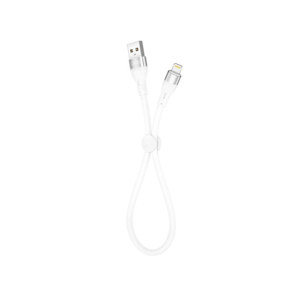 Дата кабель USB 2.0 AM to Lightning 0.25m 2.4A white XO (XO-NB179-BK)