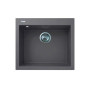 Мийка кухонна Adamant Univer, штучний камінь, квадрат, без крила, 560х500х200мм, чаша - 1, врізна, сірий