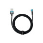 Дата кабель USB 2.0 AM to Lightning 2.0m 2.4A 90° corner black/blue Baseus (CAVP000121)