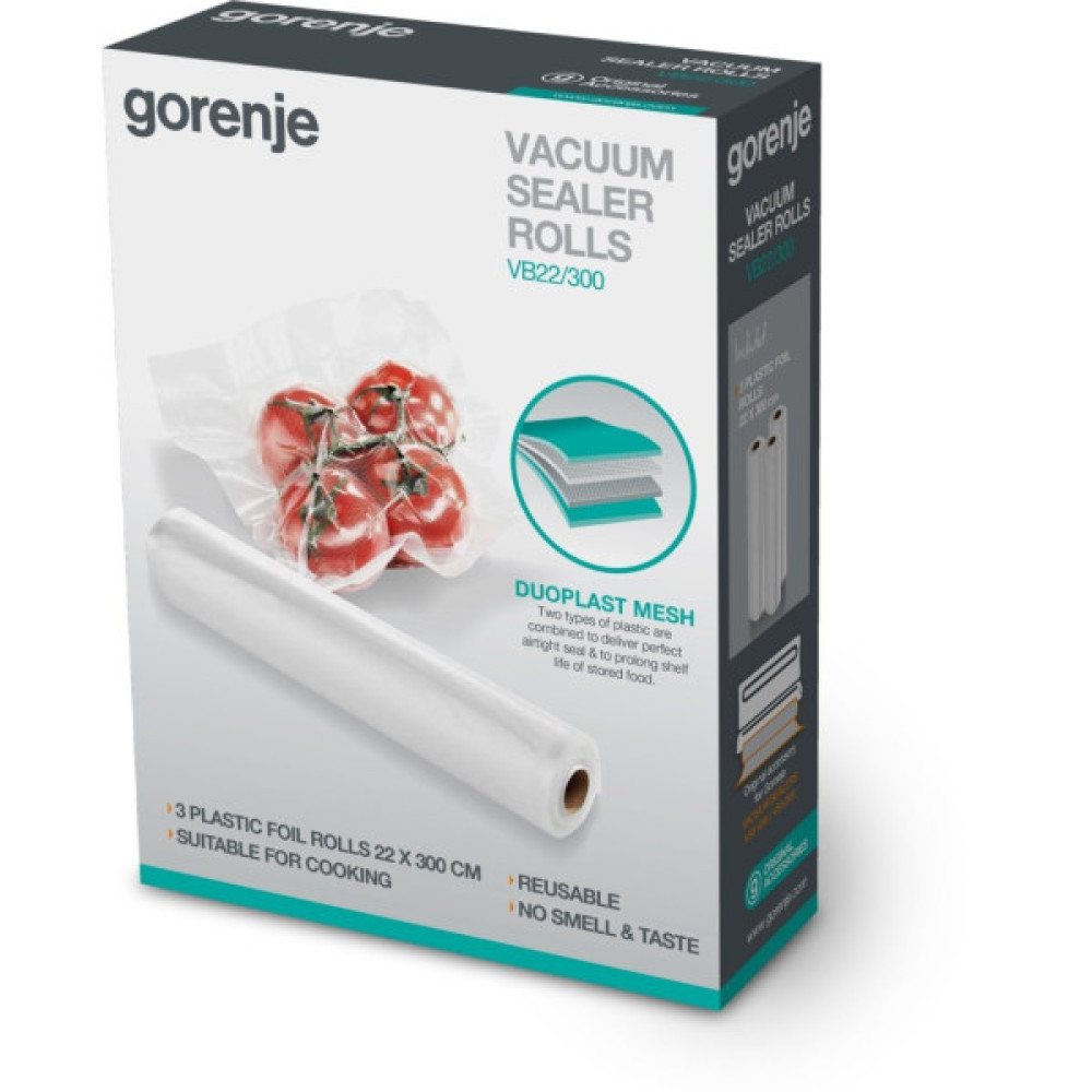 Рулони для вакуумування Gorenje, 22х300см, 3шт