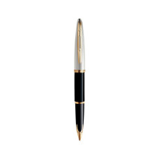 Ручка пір'яна Waterman CARENE Deluxe Black/silver  FP F (11 200)