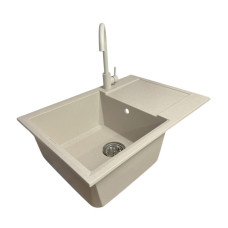 Набір кухонний Adamant Horizon Medium, штучний камінь, прямокут., з крилом, 700х500х230мм, чаша - 1, врізна, Avena + змішувач Набір кухонний Adamant Horizon Medium, штучний камінь, прямокут., з крилом, 700х500х230мм, чаша - 1, врізна, Avena + змішувач
