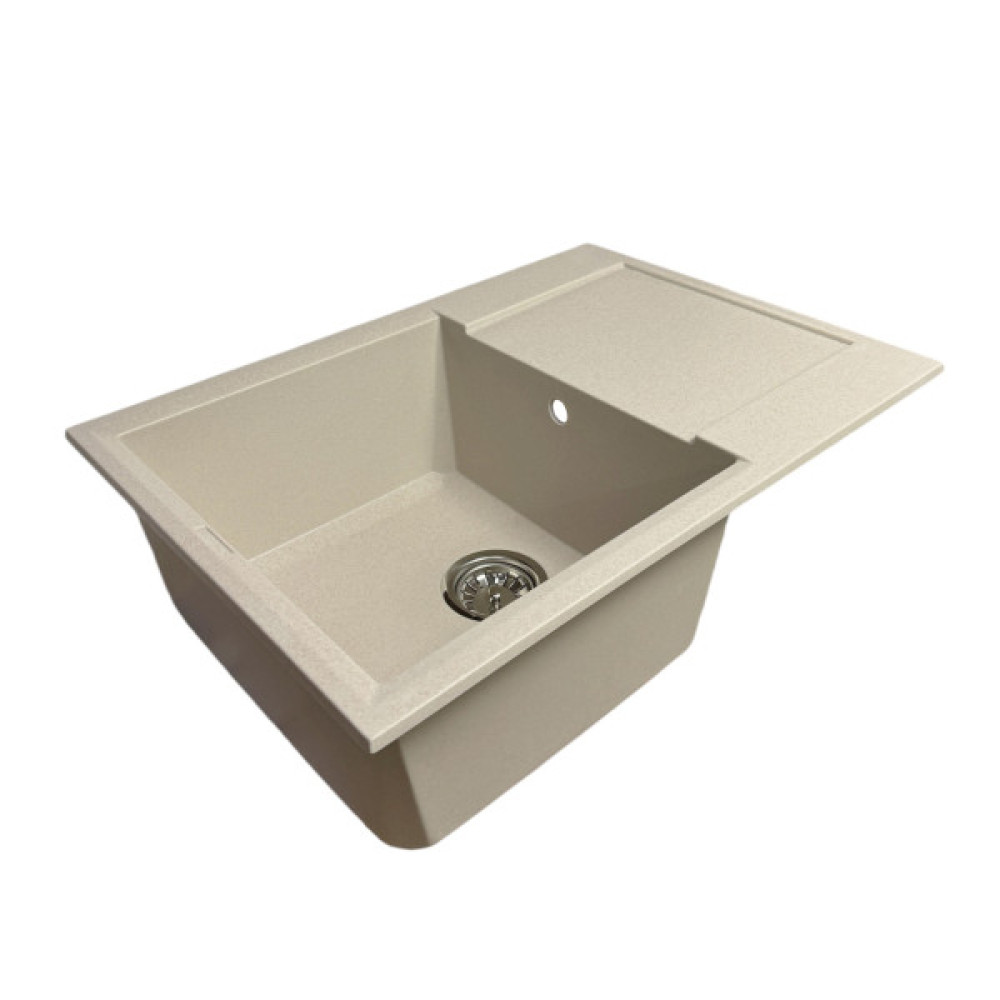 Набір кухонний Adamant Horizon Medium, штучний камінь, прямокут., з крилом, 700х500х230мм, чаша - 1, врізна, Avena + змішувач