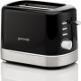 Тостер Gorenje 850Вт, підігрів, розморожування, пластик, чорний