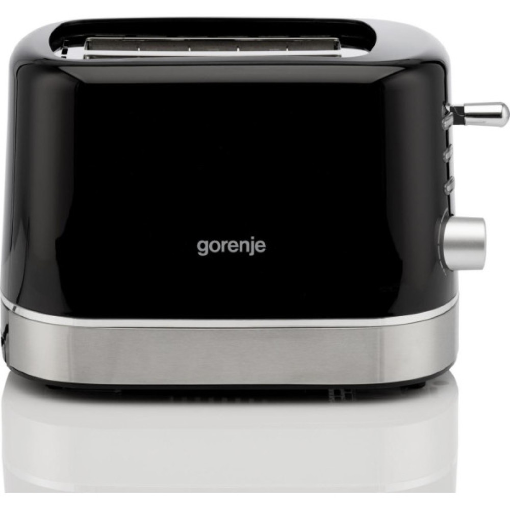 Тостер Gorenje 850Вт, підігрів, розморожування, пластик, чорний
