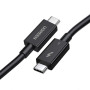Дата кабель USB-C to USB-C 1.0m Thunderbolt 5 240W 5A 120Gbps 16/8/4K L703 black Ugreen (45996)