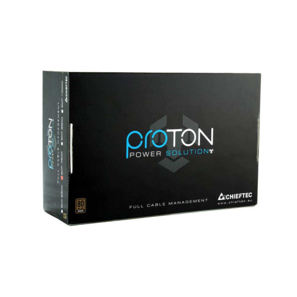 Блок живлення CHIEFTEC Proton  (750W), >85%, 80+ Bronze, 140мм, 1xMB 24pin(20+4), 1xCPU 8pin(4+4), 3xMolex, 6xSATA, 4xPCIe 8pin(6+2), Fully Modular