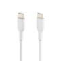 Дата кабель USB-C to USB-C 1.0m PVC white Belkin (CAB003BT1MWH)