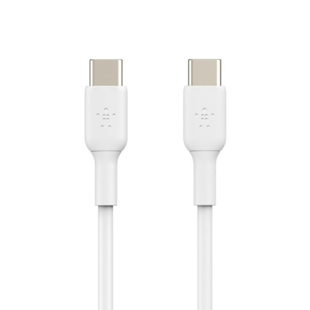 Дата кабель USB-C to USB-C 1.0m PVC white Belkin (CAB003BT1MWH)