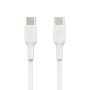 Дата кабель USB-C to USB-C 1.0m PVC white Belkin (CAB003BT1MWH)