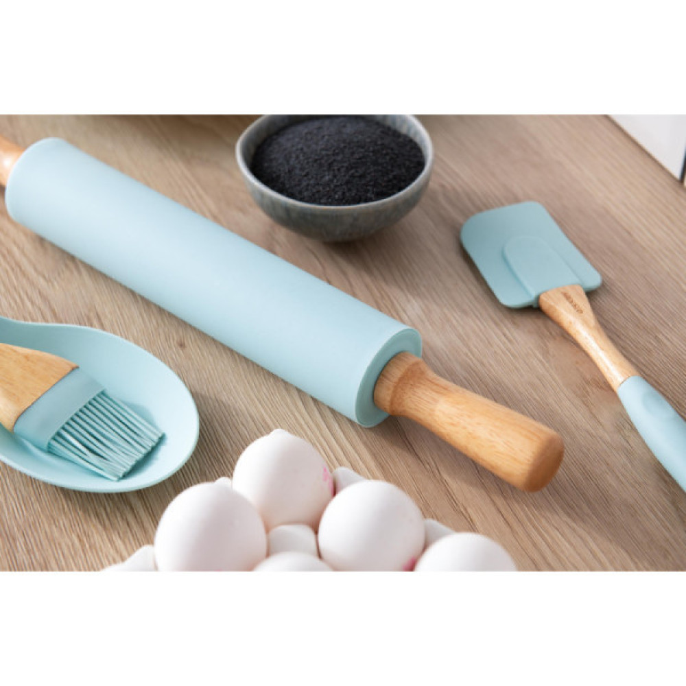 Качалка ARDESTO Tasty baking 43,5 см Silicon/Wood Tiffany Blue (AR2323T)