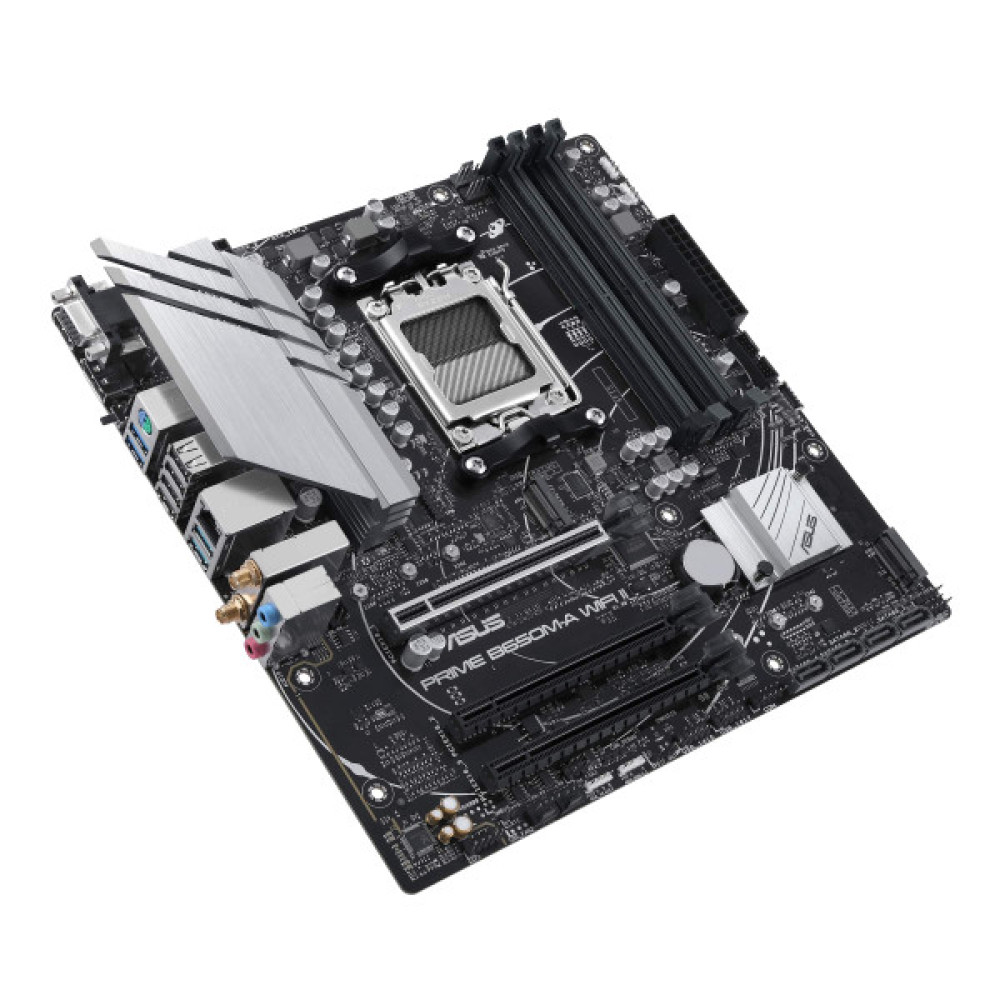 Материнcька плата ASUS PRIME B650M-A WIFI II sAM5 B650 4xDDR5 M.2 D-Sub HDMI DP WiFi BT mATX