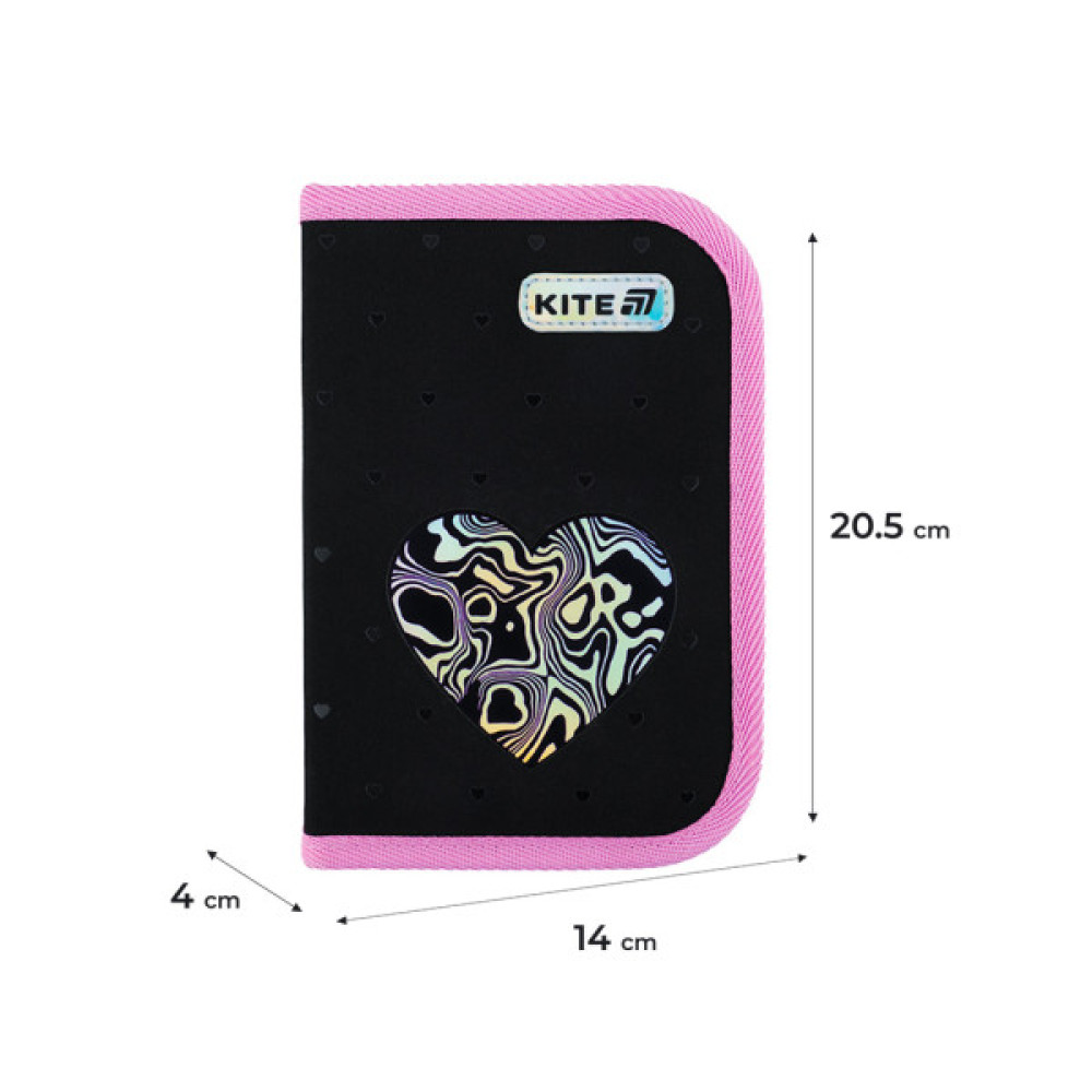 Пенал Kite Love is 622, з наповненням, 1 відділення, 2 відвороти (K25-622H-3)