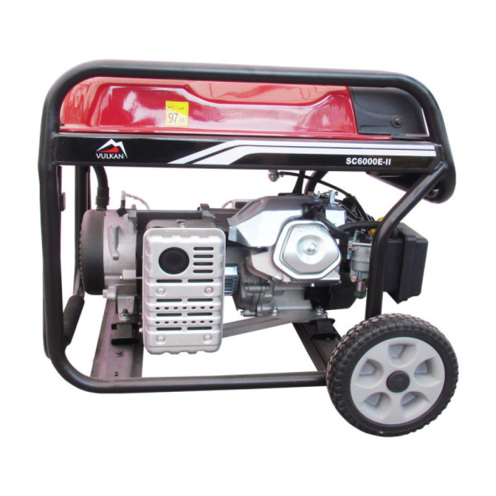 Генератор Vulkan SC6000E-II 1ф 5,0kW, ел.старт, бак-25л, колеса (SC6000E-II) Генератор Vulkan SC6000E-II 1ф 5,0kW, ел.старт, бак-25л, колеса (SC6000E-II)