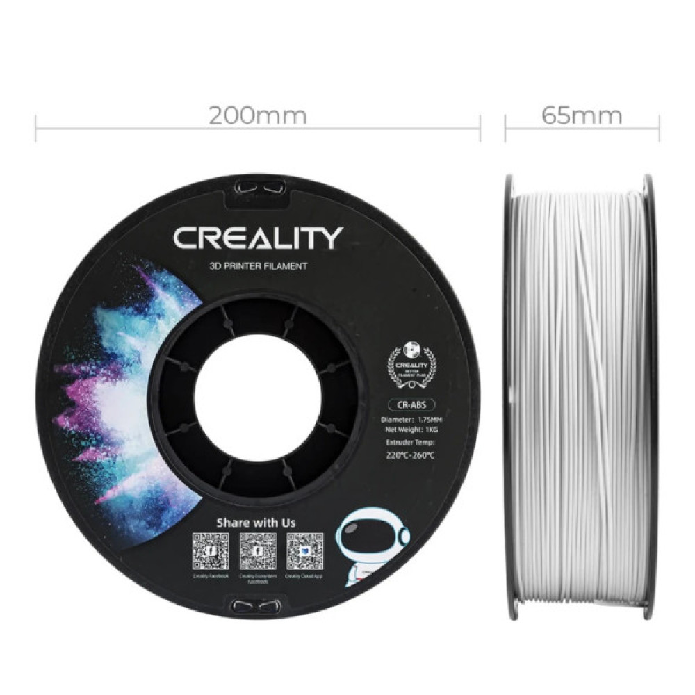 Пластик для 3D-принтера Creality ABS 1кг, 1.75мм, white (3301020031)