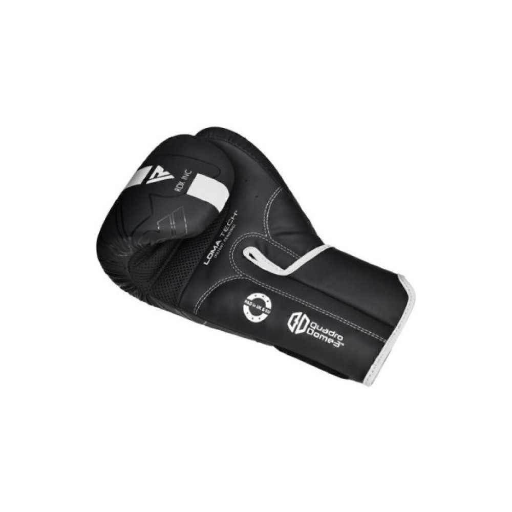 Боксерські рукавички RDX F6 Kara Matte White 8 унцій (BGR-F6MW-8OZ)