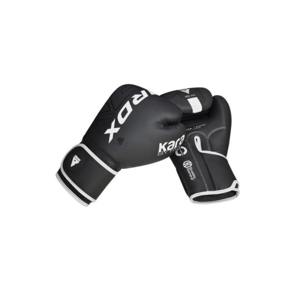 Боксерські рукавички RDX F6 Kara Matte White 8 унцій (BGR-F6MW-8OZ)