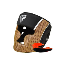 Боксерський шолом RDX Aura Plus T-17 Black Golden XL (HGR-T17BGL-XL+)