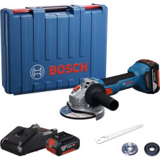 Шліфмашина кутова акумуляторна Bosch Professional GWS 18V-8 125мм 18В 2x4А·год 0-11000об·хв 1.7кг кейс ЗП GAL 18V-40