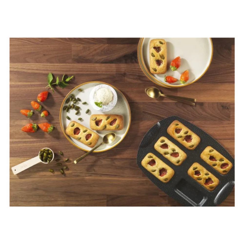 Форма для випікання Tefal PerfectBake, 6 форм, прямокутний, 21х29см, алюміній, коричневий (J5734402)