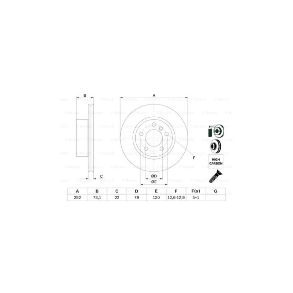 Гальмівний диск Bosch 0 986 479 214