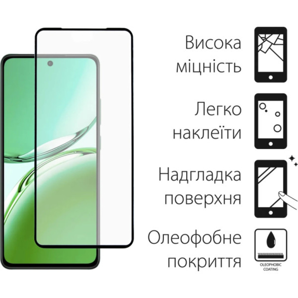 Чохол до мобільного телефона Dengos Oppo Reno12 F 4G Case Matte + Glass (Black) (DG-KM-157) Чохол до мобільного телефона Dengos Oppo Reno12 F 4G Case Matte + Glass (Black) (DG-KM-157)