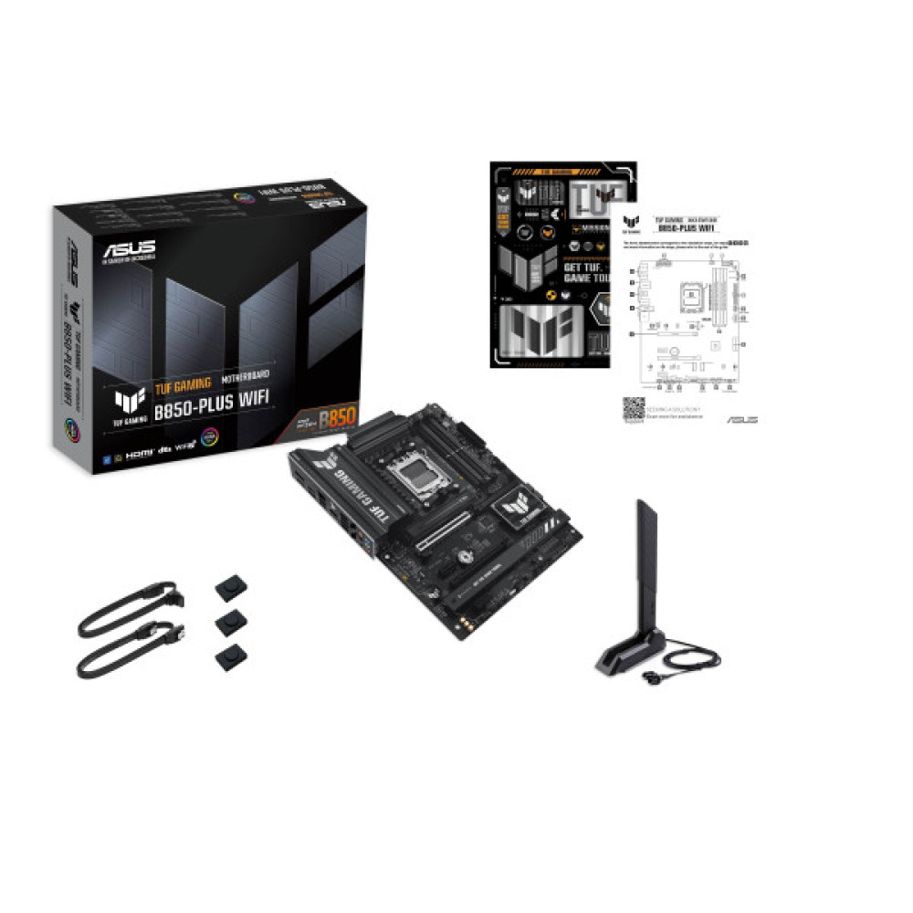 Материнcька плата ASUS TUF GAMING B850-PLUS WIFI sAM5 B850 4xDDR5 M.2 HDMI DP WiFi BT ATX