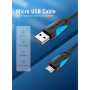 Дата кабель USB 2.0 AM to Micro 5P 0.5m Black Vention (VAS-A08-B050) Дата кабель USB 2.0 AM to Micro 5P 0.5m Black Vention (VAS-A08-B050)