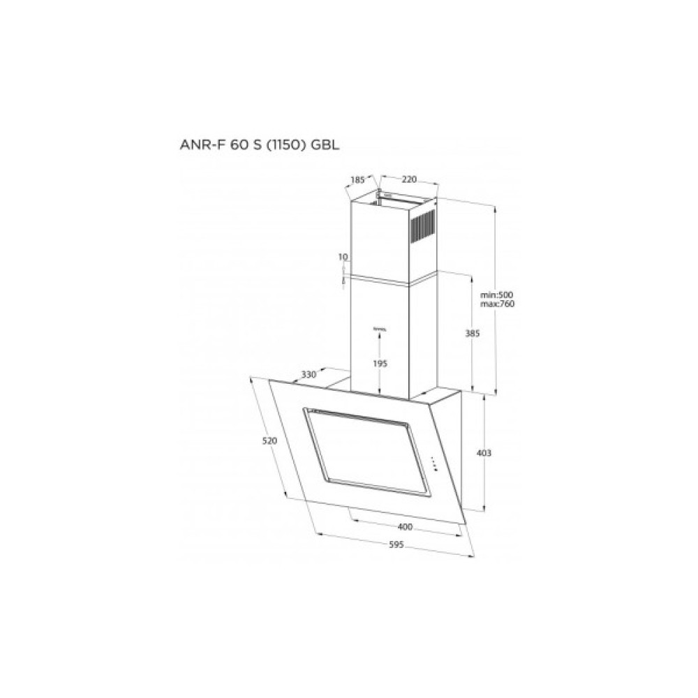 Витяжка кухонна Pyramida ANR-F 60 S (1150) GIV