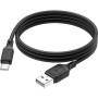 Дата кабель USB 2.0 AM to USB-C 1.0m Cool silicone X90 black HOCO (6931474788443)