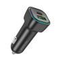 Зарядний пристрій BOROFONE 1xUSB-C PD30W + 1xUSB QC3.0 car adapter black (6941991110818)