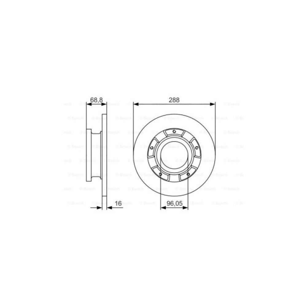 Гальмівний диск Bosch 0 986 479 A50 Гальмівний диск Bosch 0 986 479 A50
