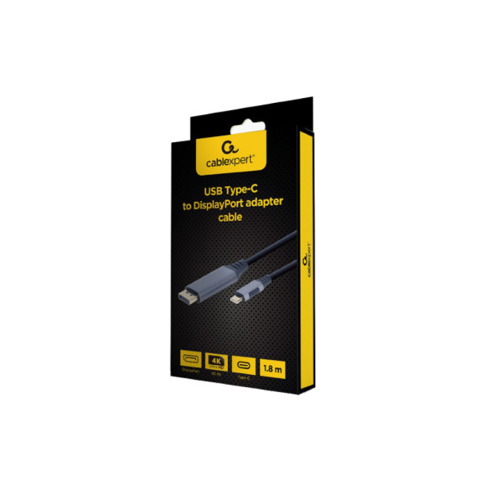Кабель мультимедійний USB-C to DisplayPort M 1.8m 4K60Hz Cablexpert (CC-USB3C-DPF-01-6)