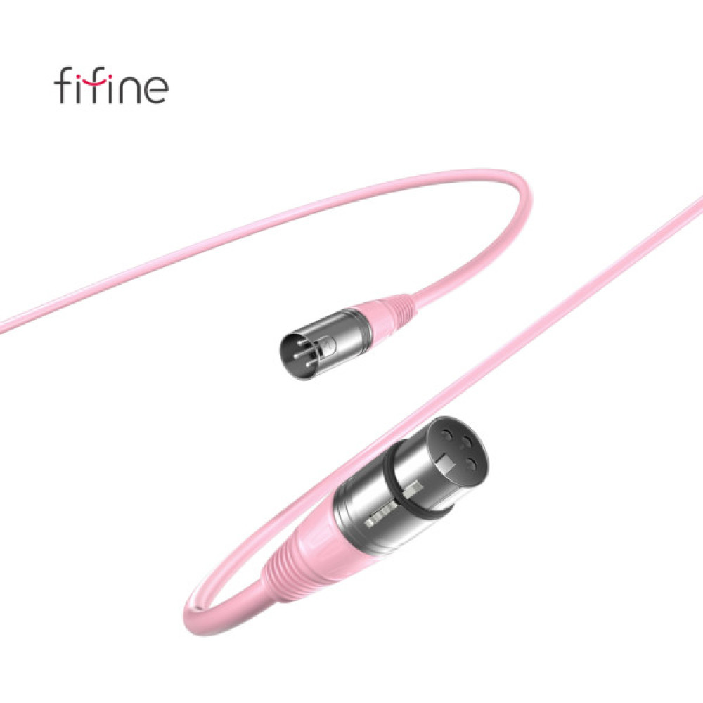 Мікрофонний кабель Fifine XLR Male to Female Pink 1.8 м (L9CP)