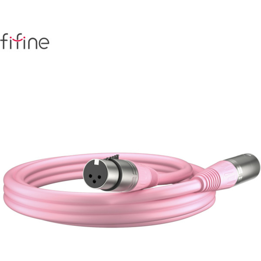 Мікрофонний кабель Fifine XLR Male to Female Pink 1.8 м (L9CP)