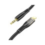Кабель мультимедійний Lightning to 3.5mm M 1.0m black Black HOCO (6931474791153) Кабель мультимедійний Lightning to 3.5mm M 1.0m black Black HOCO (6931474791153)