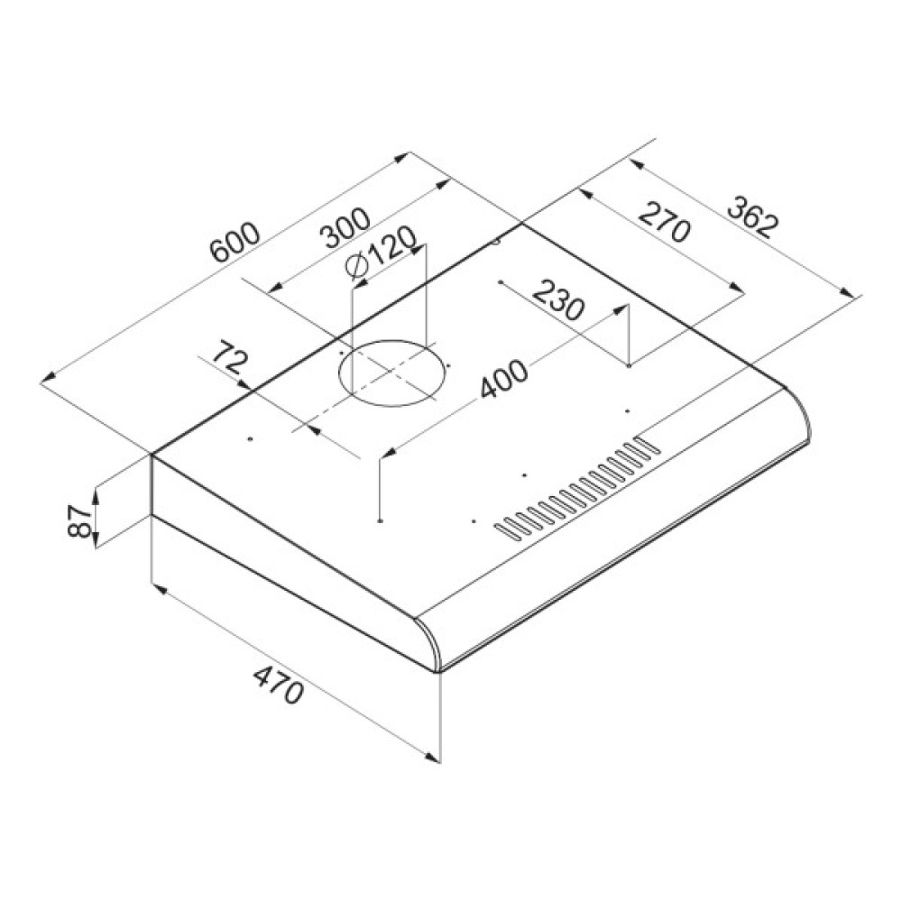 Витяжка кухонна Hansa OSC6112WH