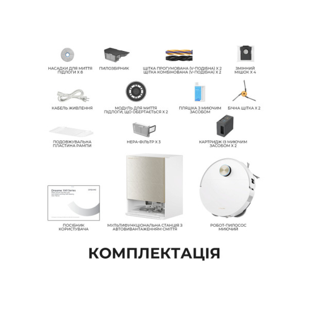 Пилосос Dreame Bot X60 Ultra Complete White (RLX87DE-wh)