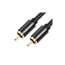 Кабель мультимедійний 1xRCA M to 1xRCA M 1.5m digital black Vention (VAB-R09-B150)